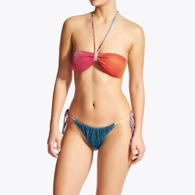 Kurt Geiger Swim Rainbow Bandeau Bikini Top Multiother 8211 Women