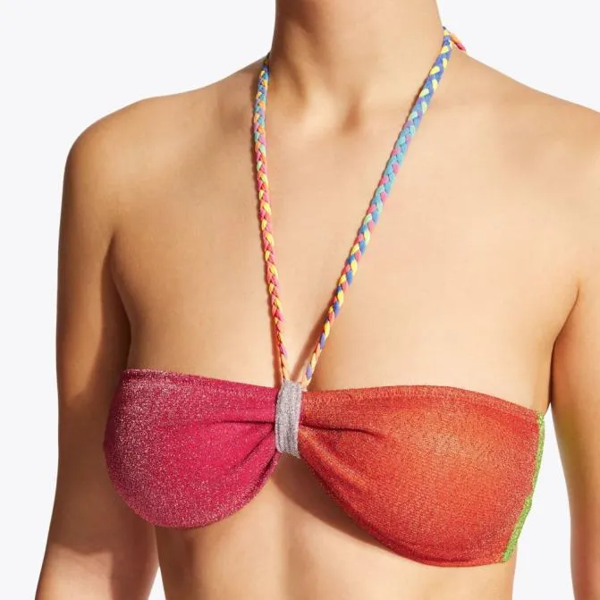 Kurt Geiger Swim Rainbow Bandeau Bikini Top Multiother 8211 Women