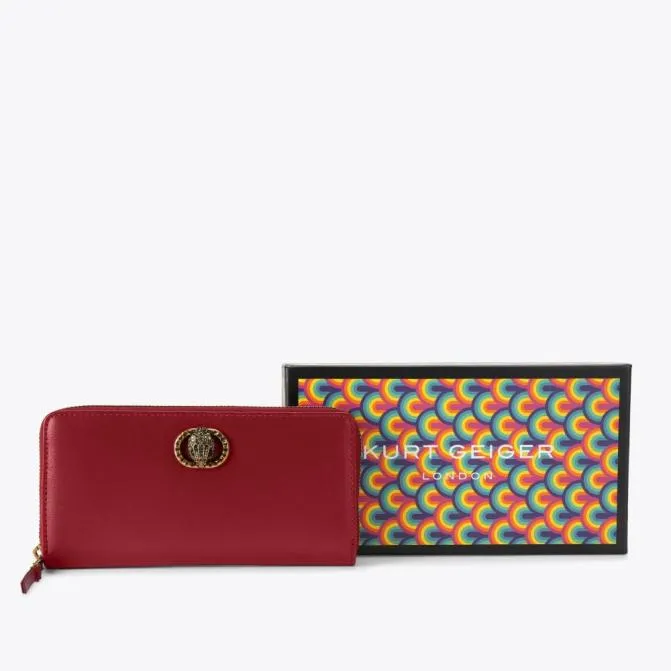 Kurt Geiger Wallets and Purses Chelsea Zip Wallet Red 8211 Women