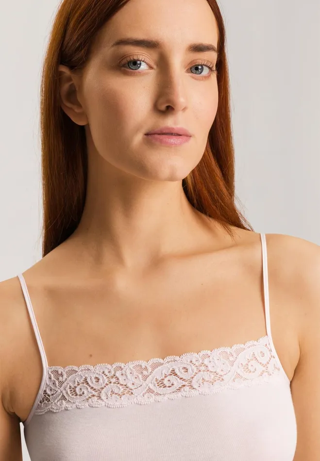 Lace Trim Cotton Camisole Honeydew Women HANRO Pajama Tops