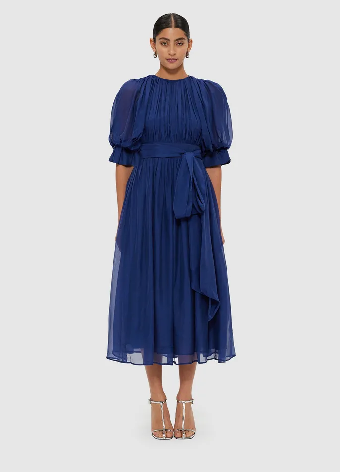 LEO LIN Dresses and Jumpsuits Women Emma Midi Dress 8211 Oxford Blue