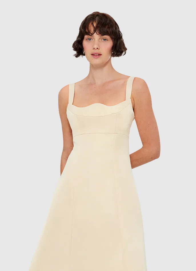 LEO LIN Odette Midi Dress 8211 Champagne Women Dresses and Jumpsuits
