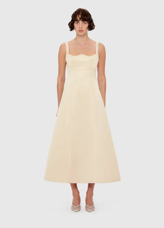 LEO LIN Odette Midi Dress 8211 Champagne Women Dresses and Jumpsuits