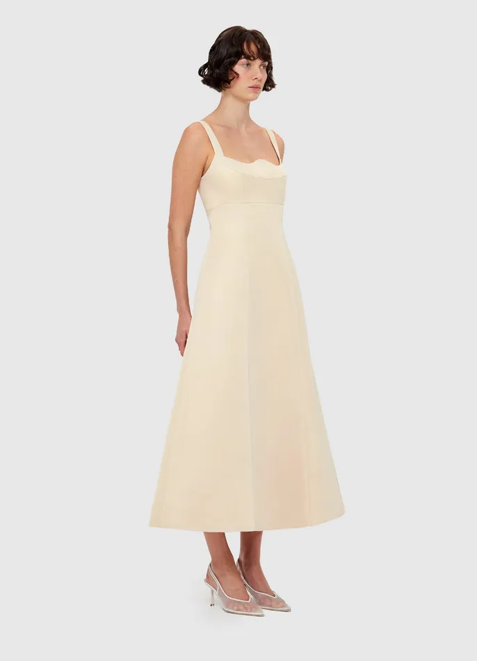 LEO LIN Odette Midi Dress 8211 Champagne Women Dresses and Jumpsuits
