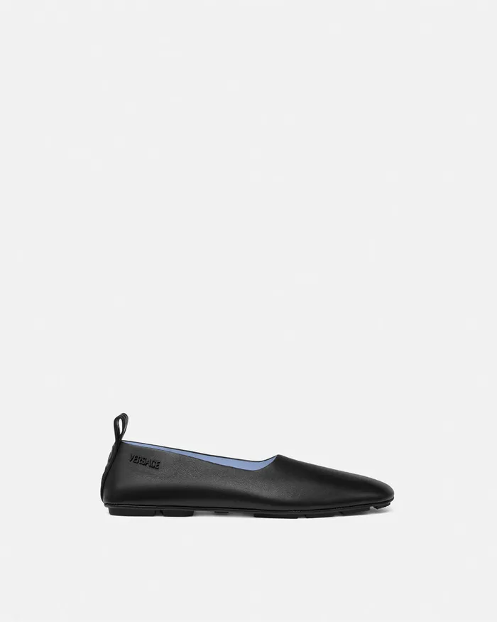 Loafers and Slippers Men Versace Villa Driver Shoes Black