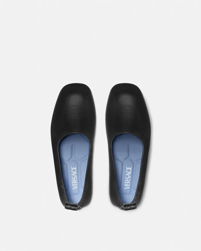 Loafers and Slippers Men Versace Villa Driver Shoes Black