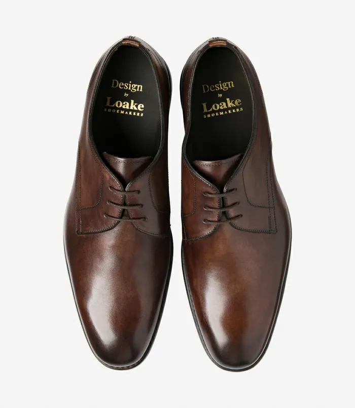 Loake Plain Ties Men Atherton Dark Brown Loake Plain Ties Men Atherton Dark Brown