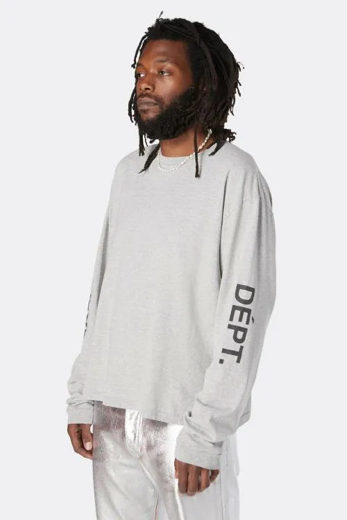 Long Sleeve Men Gallery Dept FRENCH COLLECTOR LS TEE Heather Grey