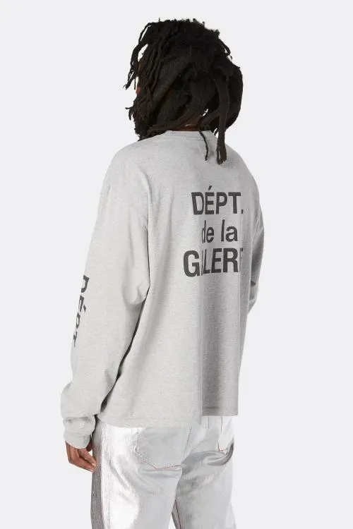 Long Sleeve Men Gallery Dept FRENCH COLLECTOR LS TEE Heather Grey
