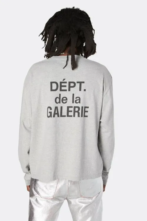 Long Sleeve Men Gallery Dept FRENCH COLLECTOR LS TEE Heather Grey