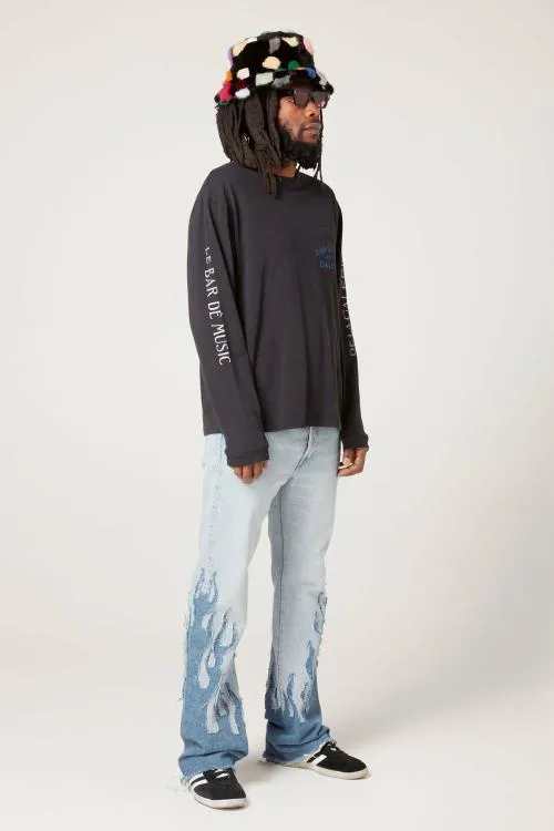 Long Sleeve Men Gallery Dept LE BAR SHOP LS TEE Black