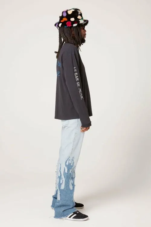 Long Sleeve Men Gallery Dept LE BAR SHOP LS TEE Black