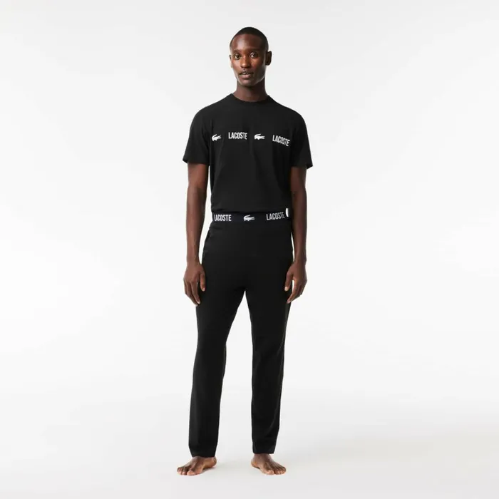 Loungewear and Pajamas Men Lacoste Men039s Cotton Jersey Pajama Pants Black 031