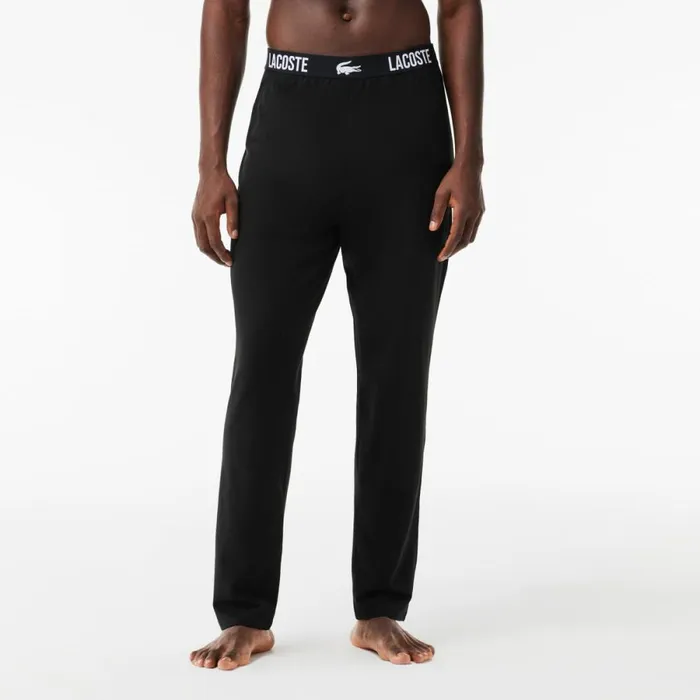 Loungewear and Pajamas Men Lacoste Men039s Cotton Jersey Pajama Pants Black 031