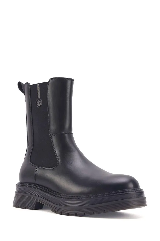 Lumberjack ANKLE BOOTS Women HIGH CUT BEATLES BLACK Woman Comfort Shoes Black