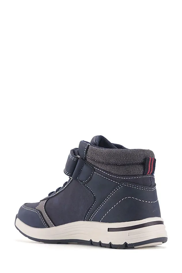 Lumberjack Shoes Boys 1 VELCRO AND ELASTIC LACE NAVY BLUE Boy Basic Casual Top Boots Blue