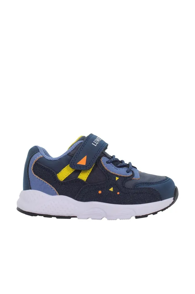 Lumberjack Shoes Boys 1 VELCRO AND ELASTIC LACE NAVY BLUE Boy Sneaker Blue