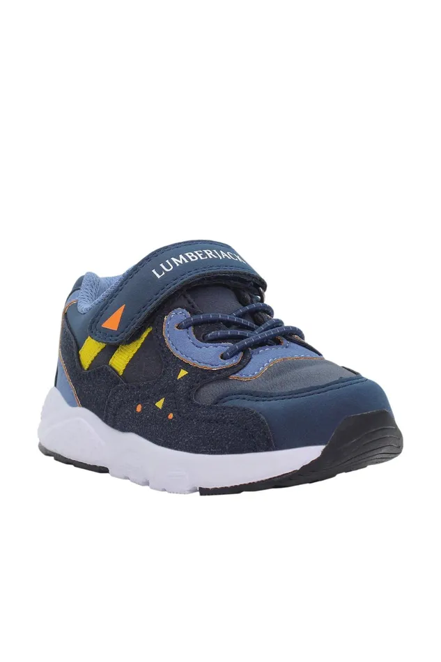 Lumberjack Shoes Boys 1 VELCRO AND ELASTIC LACE NAVY BLUE Boy Sneaker Blue