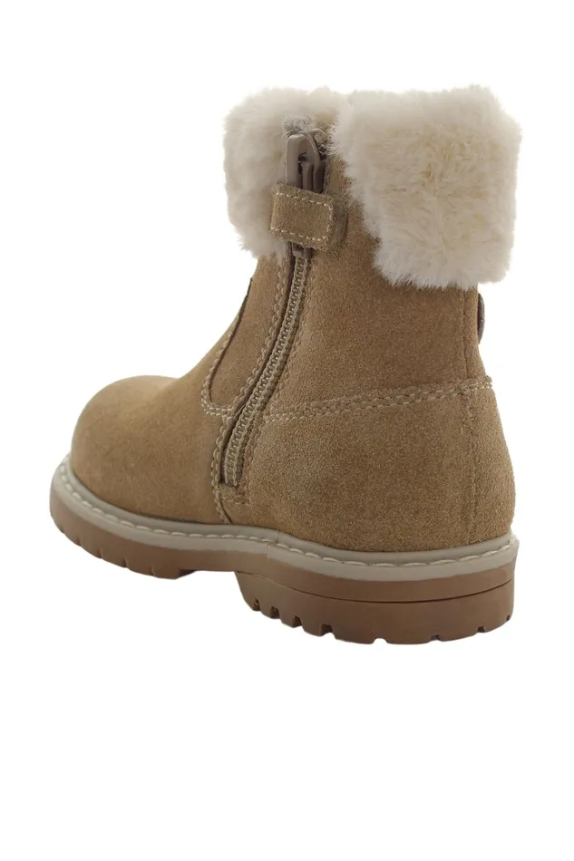 Lumberjack Shoes Girls LOW BOOT WITH FUR BEIGE Girl Boots Beige