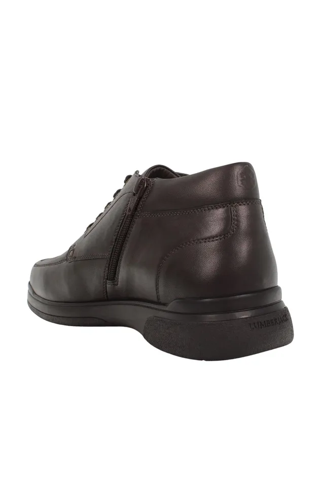 Lumberjack SNEAKERS Men HIGH CUT SHOES LACE UP D BROWN Man 782 Brown