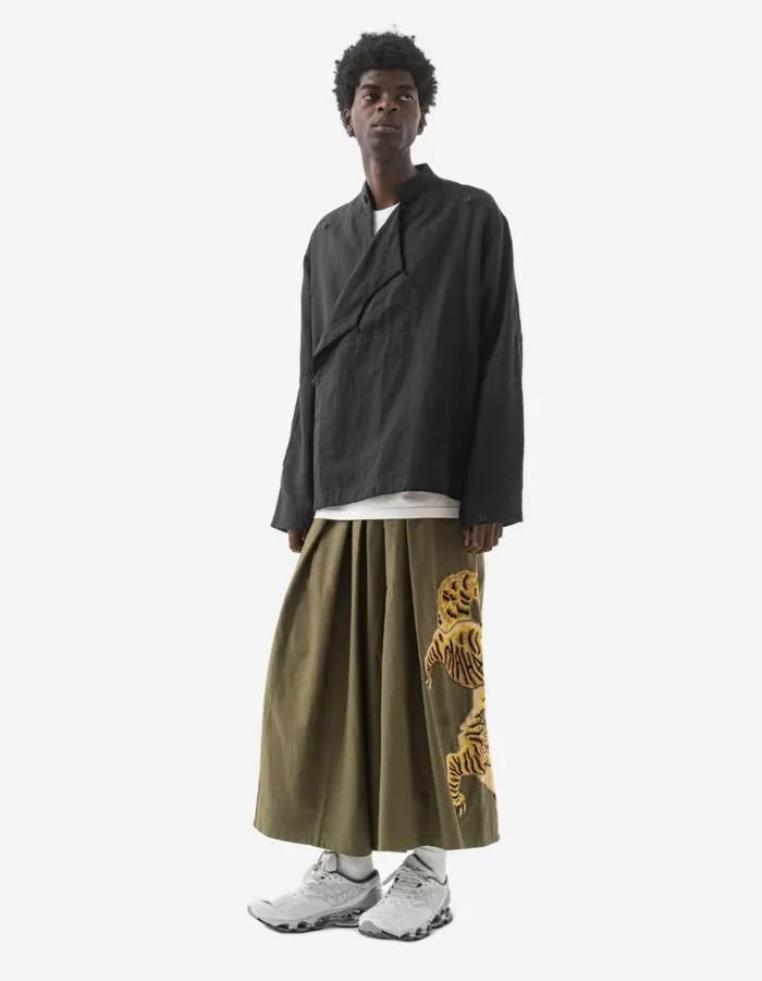 Maharishi Hakama Pants 1104 Nekomata Tiger Iaido Hakama Olive OG107F 8211 Men