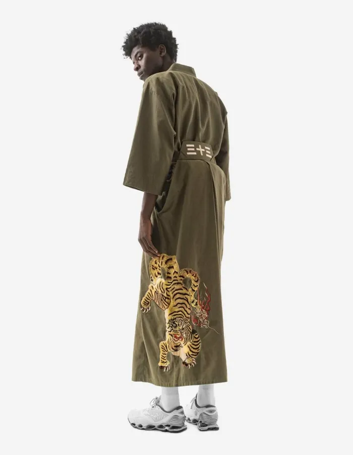 Maharishi Hakama Pants 1104 Nekomata Tiger Iaido Hakama Olive OG107F 8211 Men