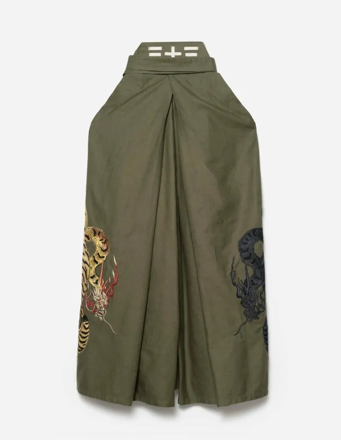 Maharishi Hakama Pants 1104 Nekomata Tiger Iaido Hakama Olive OG107F 8211 Men