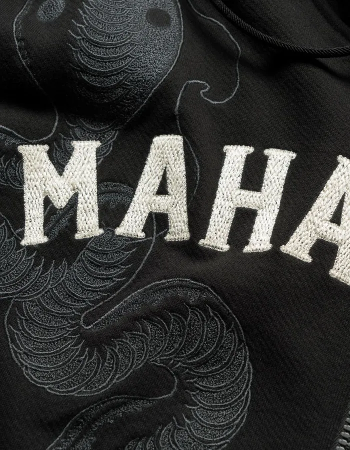 Maharishi Hooded Sweats 6011 Cobra Zipped Hooded Sweat Black 8211 Men