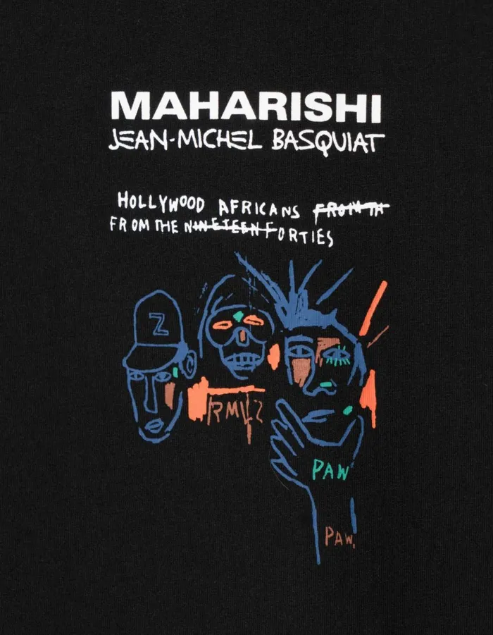 Maharishi Short Sleeve TShirts 1466 Basquiat Year Of The Snake TShirt Black 8211 Men