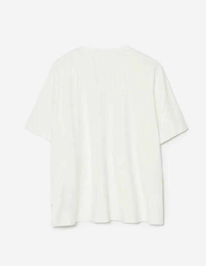 Maharishi Short Sleeve TShirts 5234 Hemp Cross Oversized TShirt White 8211 Men