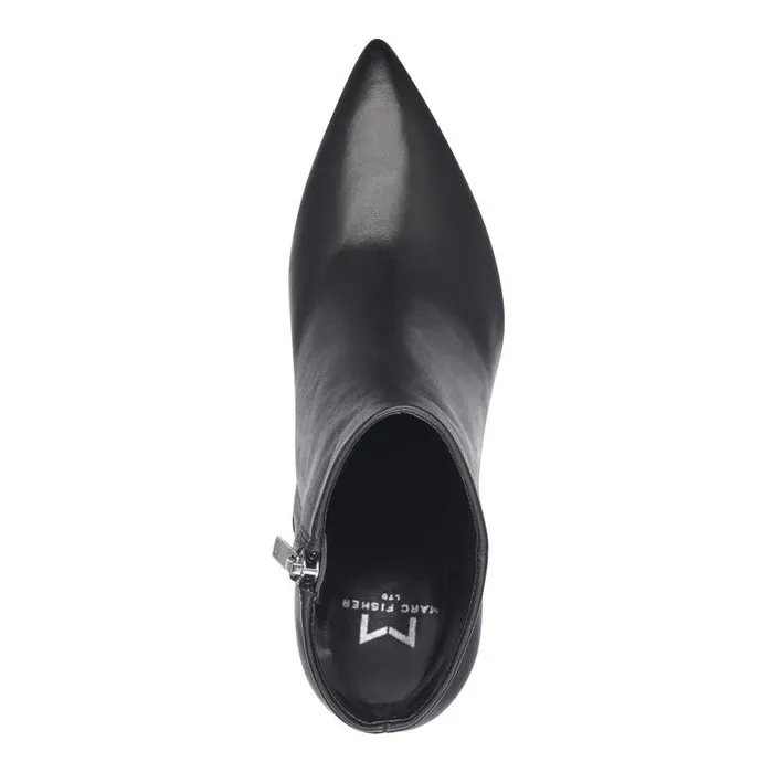 Marc Fisher Booties Women Jarli Pointy Ankle Bootie Black Leather