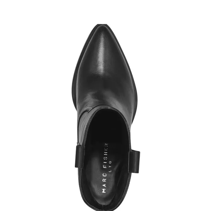 Marc Fisher Booties Women Marlie Western Bootie Black Leather