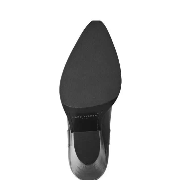 Marc Fisher Booties Women Marlie Western Bootie Black Leather