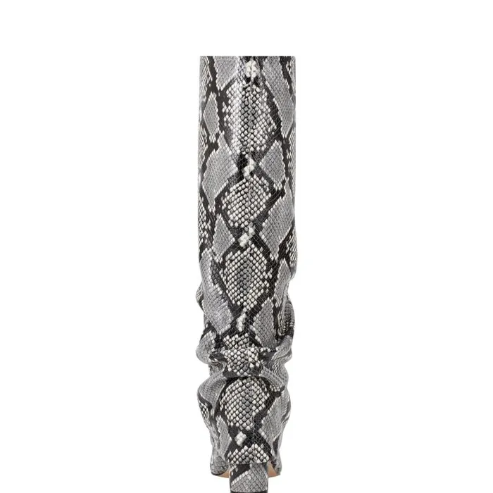Marc Fisher Boots and Booties Women Lalita Foldover Dress Boot Snake Print