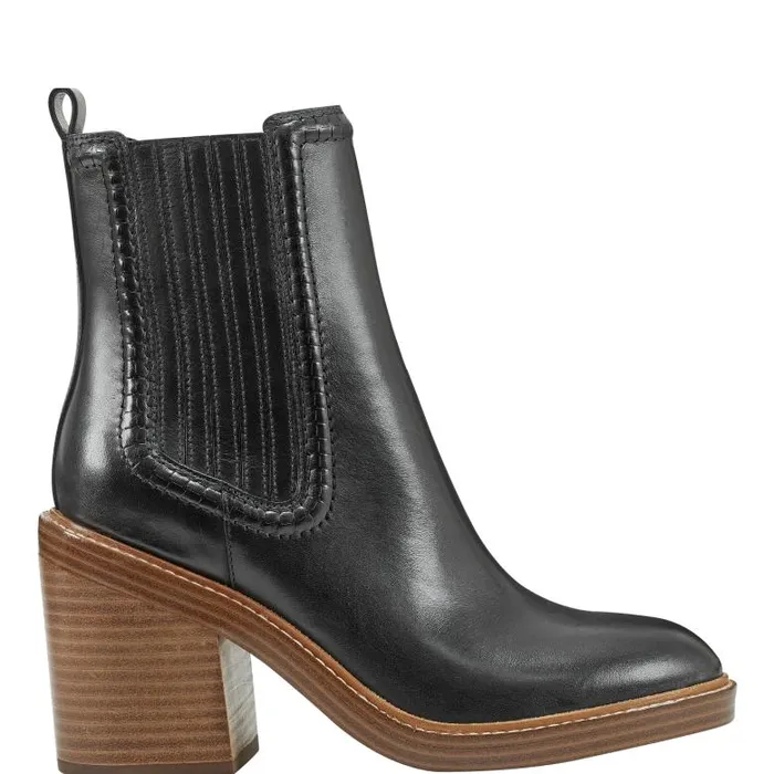Marc Fisher Dress Boots Women Halida Tailored Bootie Black