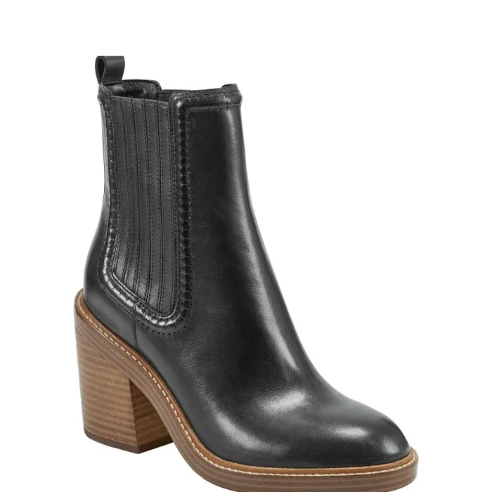 Marc Fisher Dress Boots Women Halida Tailored Bootie Black