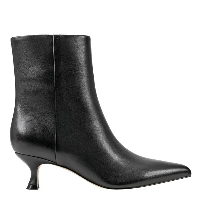 Marc Fisher Dress Boots Women Iggy Dress Bootie Black Leather