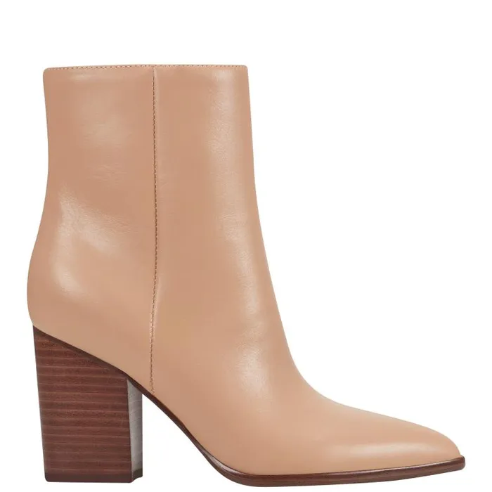 Marc Fisher Dress Boots Women Melysa Dress Bootie Light Natural Leather