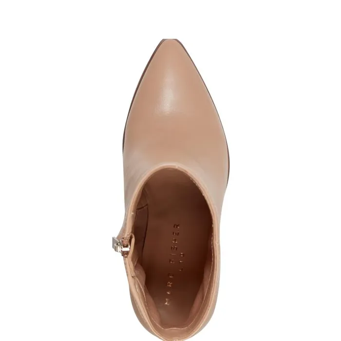 Marc Fisher Dress Boots Women Melysa Dress Bootie Light Natural Leather