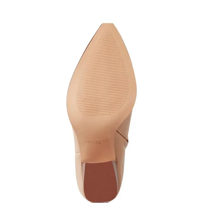 Marc Fisher Dress Boots Women Melysa Dress Bootie Light Natural Leather