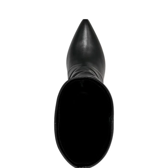 Marc Fisher Dress Boots Women Narysa Dress Boot Black Leather