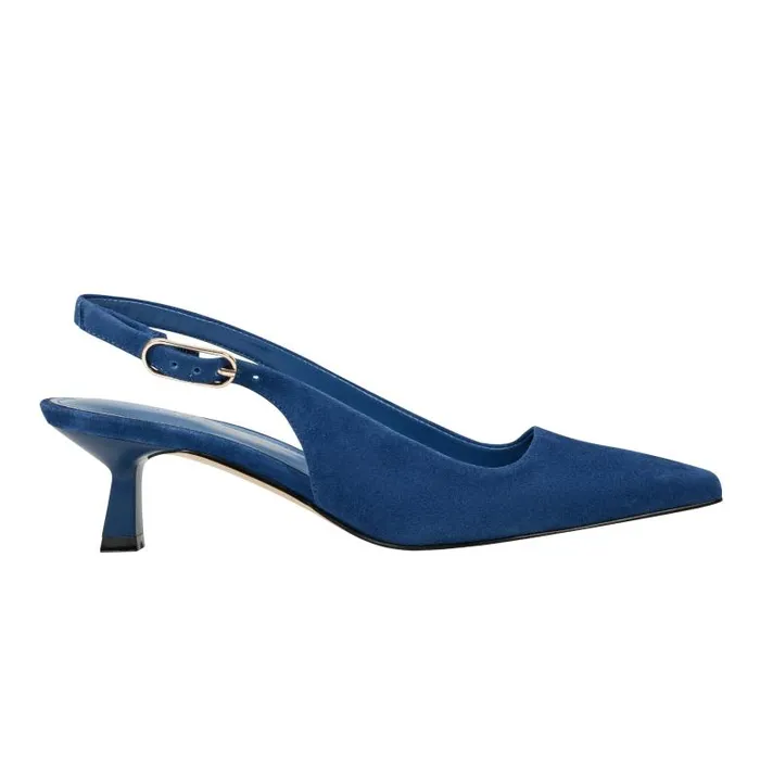 Marc Fisher Heels and Pumps Women Kory Slingback Pump Dark Blue Suede