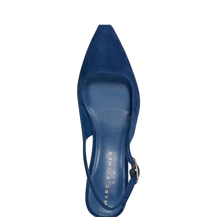 Marc Fisher Heels and Pumps Women Kory Slingback Pump Dark Blue Suede