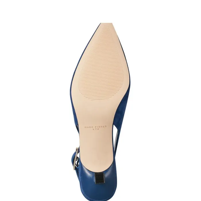 Marc Fisher Heels and Pumps Women Kory Slingback Pump Dark Blue Suede