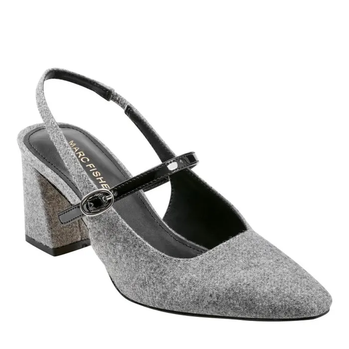 Marc Fisher Heels and Pumps Women Lanai Slingback Pump Light Grey Flannel