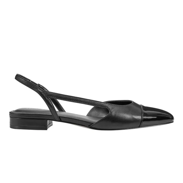 Marc Fisher Loafers and Flats Women Dela Closed Toe Slingback Dress Flat Black