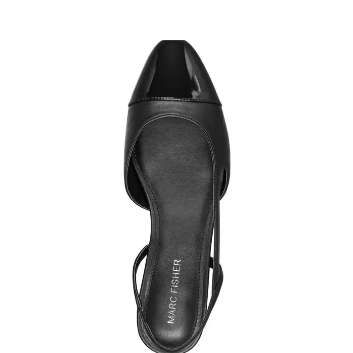 Marc Fisher Loafers and Flats Women Dela Closed Toe Slingback Dress Flat Black