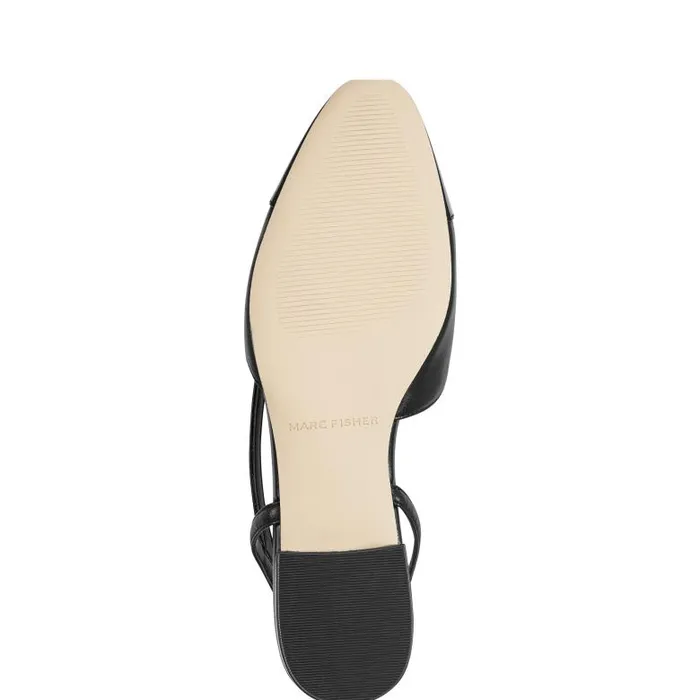 Marc Fisher Loafers and Flats Women Dela Closed Toe Slingback Dress Flat Black
