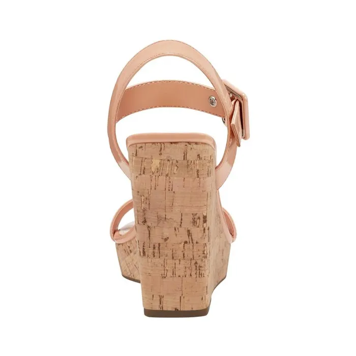 Marc Fisher Sandals Women Lukey Wedge Sandal Orange Patent