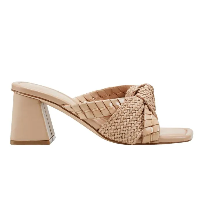 Marc Fisher Sandals Women Macki Block Heel Sandal Light Natural